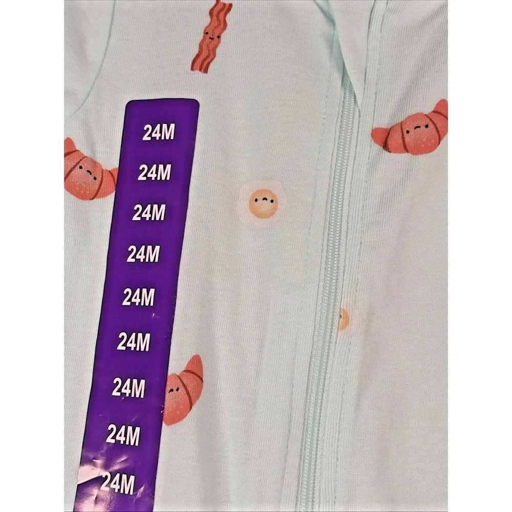 Pekkle 2-pack Sleepers - Bacon & Eggs / Dumplings - 24M - NWT